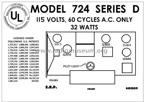 724 Ch= 120151B; Emerson Radio & (ID = 2795942) Radio