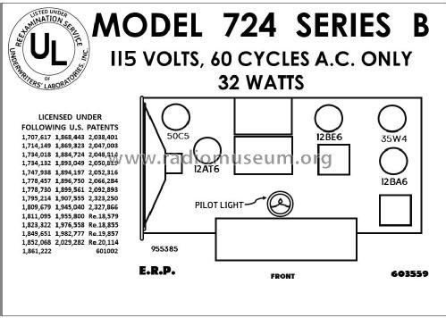 724 Ch= 120151B; Emerson Radio & (ID = 2889964) Radio