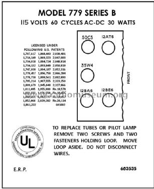 779B Ch= 120170-B; Emerson Radio & (ID = 2889980) Radio