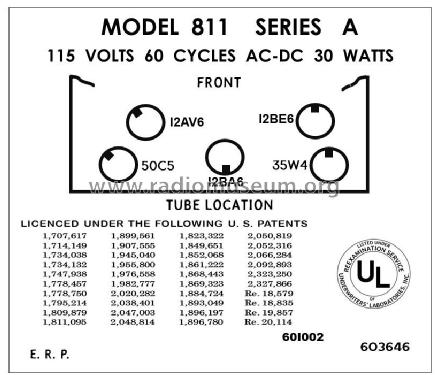 811-A Series A; Emerson Radio & (ID = 2808553) Radio