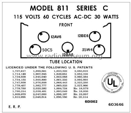 811-C Series C; Emerson Radio & (ID = 2808555) Radio