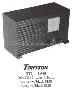 AX-211 Ch= AX; Emerson Radio & (ID = 1411712) Radio
