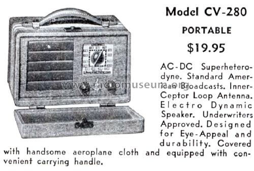 CV-280 Ch= CV; Emerson Radio & (ID = 1415344) Radio