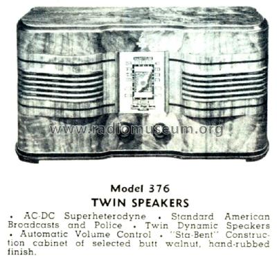 EC376 Ch= EC; Emerson Radio & (ID = 1408221) Radio