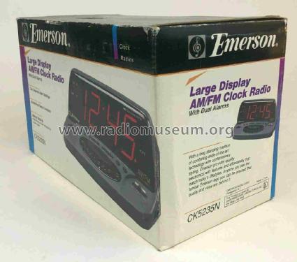 Large Display AM/FM Clock Radio CK5235N; Emerson Radio & (ID = 2995392) Radio