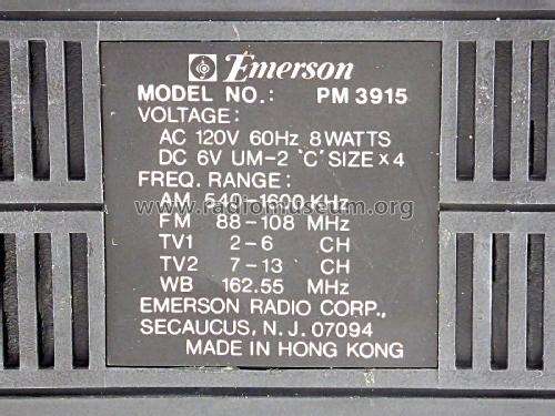 PM3915 ; Emerson Radio & (ID = 2276606) Radio