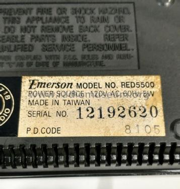 RED5500; Emerson Radio & (ID = 2913852) Radio