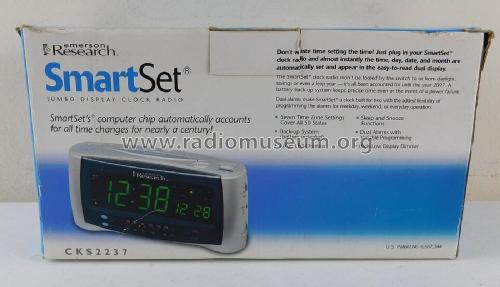 Research SmartSet Dual Alarm AM/FM Clock Radio CKS2237; Emerson Radio & (ID = 2914993) Radio