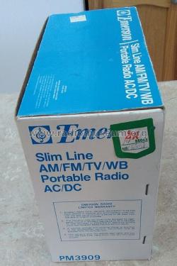 Slim Line AM/FM/TV/WB Portable Radio AC/DC PM-3909; Emerson Radio & (ID = 2828105) Radio