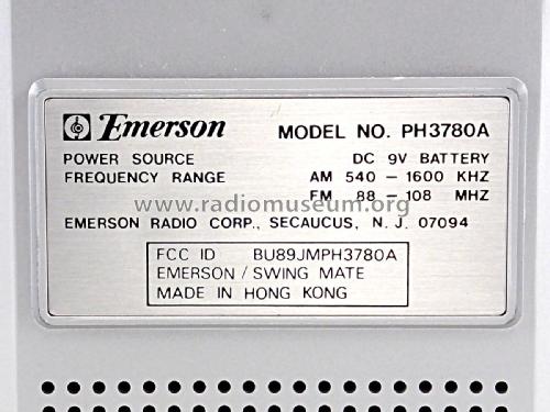 SwingMate PH3780A; Emerson Radio & (ID = 2238490) Radio