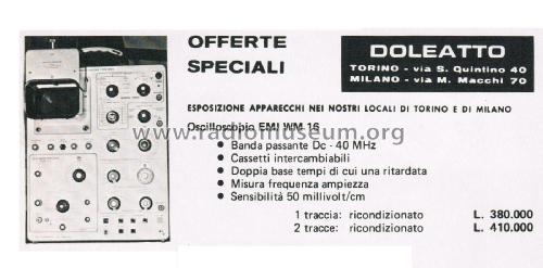 Oscilloscope WM16; EMI; Hayes, (ID = 2748654) Equipment