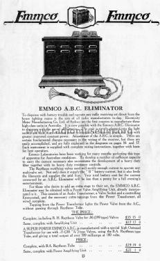 A.B.C. Eliminator ; Emmco Sydney (ID = 2124628) Power-S