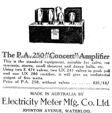 Concert Power Amplifier PA 250; Emmco Sydney (ID = 2632938) Verst/Mix