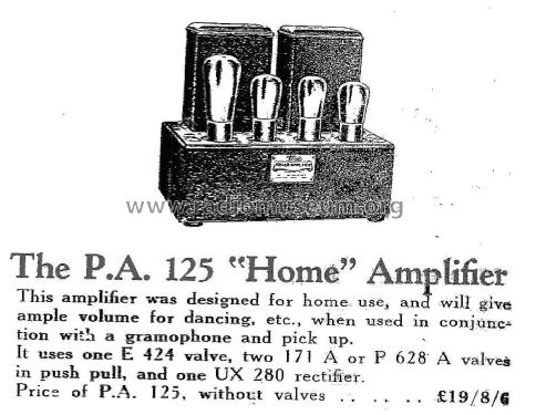 Home Amplifier PA125; Emmco Sydney (ID = 2632939) Ampl/Mixer