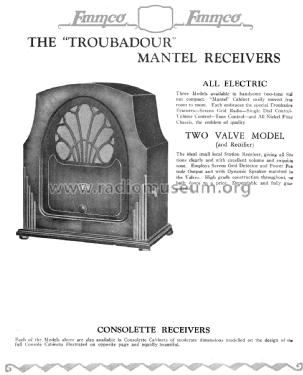 Troubadour Three Valve Electric Console A.C.3.; Emmco Sydney (ID = 2633295) Radio