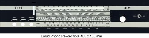 Phono-Rekord 650; Emud, Ernst Mästling (ID = 1721105) Radio