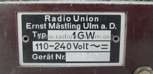 Radio Union 1 ; Emud, Ernst Mästling (ID = 2982514) Radio