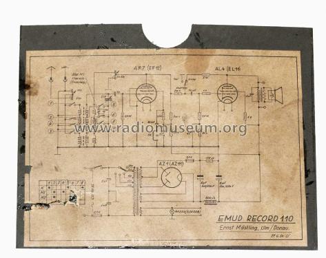 Record 110-W; Emud, Ernst Mästling (ID = 2720064) Radio
