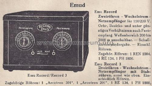 Record ; Emud, Ernst Mästling (ID = 2431097) Radio