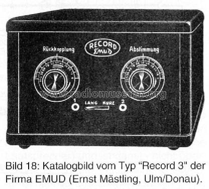 Record 3; Emud, Ernst Mästling (ID = 2093343) Radio