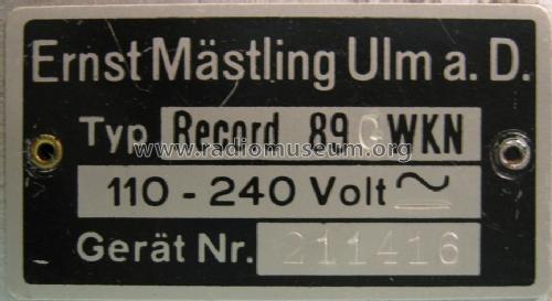 Record 89-GWKN; Emud, Ernst Mästling (ID = 393823) Radio