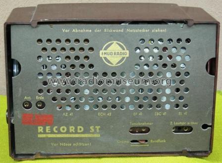 Record ST; Emud, Ernst Mästling (ID = 621066) Radio