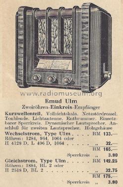 Ulm G; Emud, Ernst Mästling (ID = 1402803) Radio