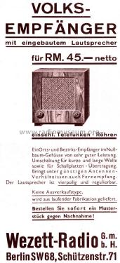 Volksradio ; Emud, Ernst Mästling (ID = 1779765) Radio