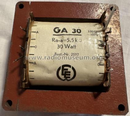 Gegentakt-Ausgangsübertrager GA 30 ; Engel GmbH FEM, HSGM (ID = 3051498) Radio part