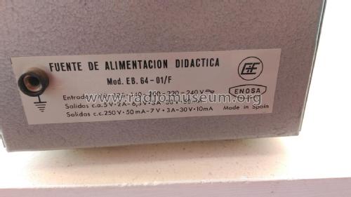 Fuente de Alimentación Didáctica EB. 64-01/F; Enosa, Empresa (ID = 3106211) Power-S