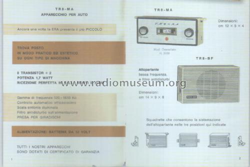 TR8-MA; ERA E.R.A. Officine (ID = 2751566) Car Radio