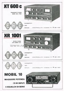 Ricevitore AM - SSB - CW XR 1001; ERE; Stradella PV (ID = 2814539) Amateur-R