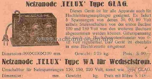 Telux - Netzanode GLAG; Erema, Elektroges. (ID = 821680) Power-S