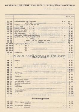 Kristallmottagare / Detektor-Empfänger ; Ericsson L.M., (ID = 2233801) Galena