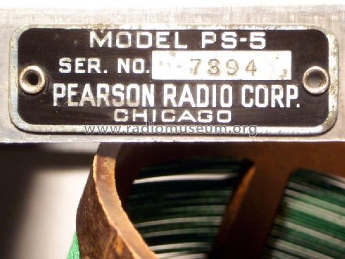 Pearson PS-5 De Luxe; Pearson Radio Corp. (ID = 800695) Radio