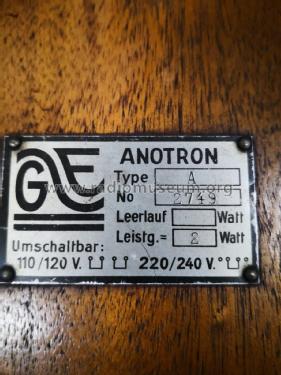 Anotron A; Ernst, Georg GE; (ID = 3087636) Power-S