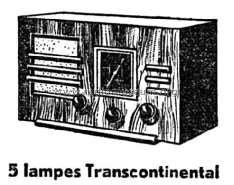 5 lampes Transcontinental ; Erwa; Saint-Quentin (ID = 2209101) Radio