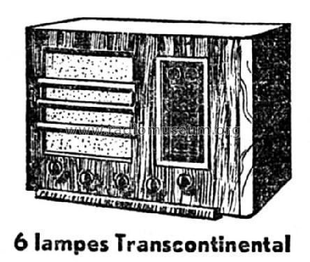 6 lampes Transcontinental ; Erwa; Saint-Quentin (ID = 2209103) Radio