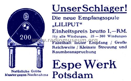 Liliput Steckspule; Espe-Werke Strelow & (ID = 1513348) Radio part