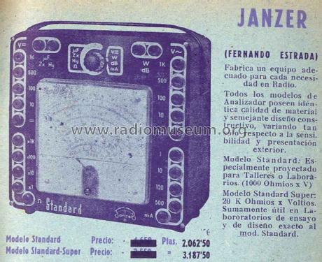 Analizador Universal Standard Super ; Estrada, Janzer; (ID = 1589864) Equipment