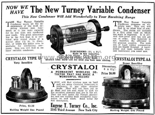 Crystaloi Detector Type AA with Buzzer coupling; Turney, Eugene T., (ID = 1001293) Radio part