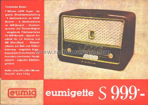 Eumigette 382U ; Eumig, Elektrizitäts (ID = 34050) Radio