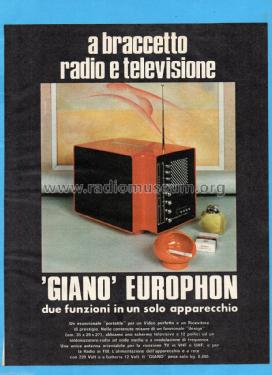 Radioexport Giano; Europhon; Milano (ID = 2521078) TV Radio