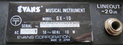 Musical Amplifier - Instrument GX - 10; Evans Corporation; (ID = 2064191) Ampl/Mixer