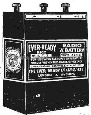 Ever-Ready Radio 'A' Battery L.T.3.; Ever-Ready/Eveready (ID = 2375590) Power-S