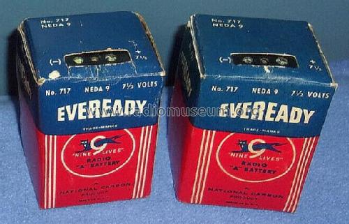 Nine Lives Radio A Battery No. 717 NEDA 9 7.5 Volts; Eveready Ever Ready, (ID = 2851284) Power-S