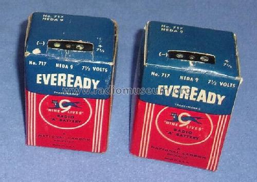 Nine Lives Radio A Battery No. 717 NEDA 9 7.5 Volts; Eveready Ever Ready, (ID = 2851286) Power-S