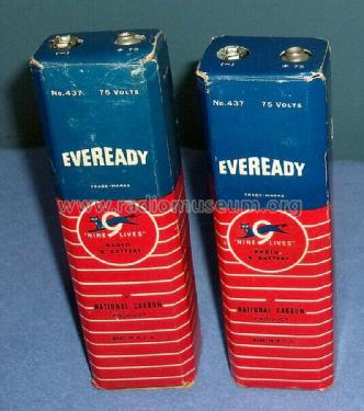 Nine Lives Radio B Battery No. 437 75 Volts; Eveready Ever Ready, (ID = 2851289) Power-S