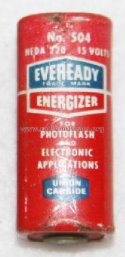 Energizer - For Photoflash and Electronic Applications 15 Volts 504 - NEDA 220; Eveready Ever Ready, (ID = 1727553) Fuente-Al