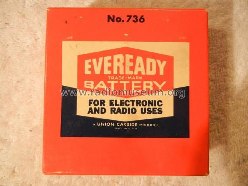 For Electronic And Radio Uses - 4½ Volts 736; Eveready Ever Ready, (ID = 1736847) Aliment.